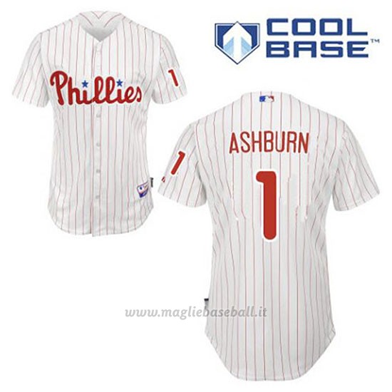Maglia Baseball Uomo Philadelphia Phillies Richie Ashburn 1 Bianco 1ªCool Base